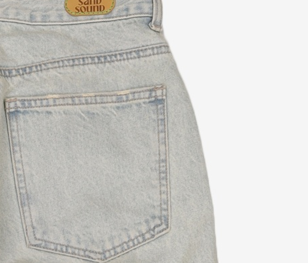 샌드 사운드(SAND SOUND) Cross Button Denim Pants - Sky Blue M