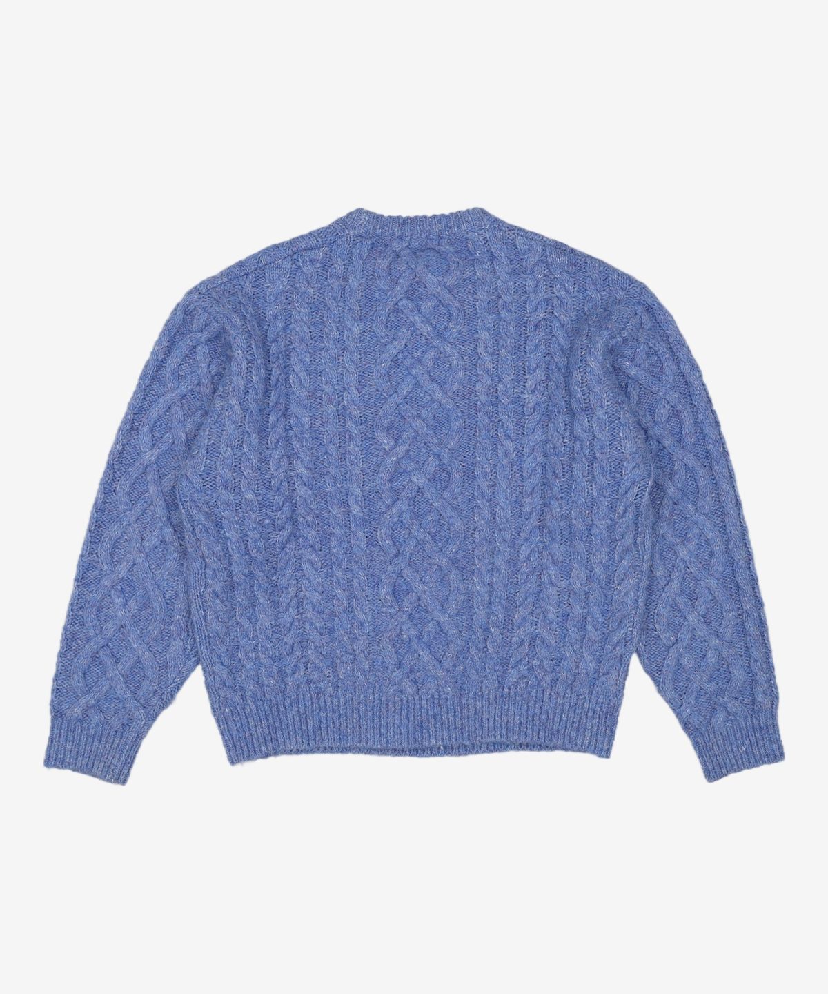 마틴플랜(MARTIN PLAN) Martin Symbol Cable Crewneck Knit - BLUE S