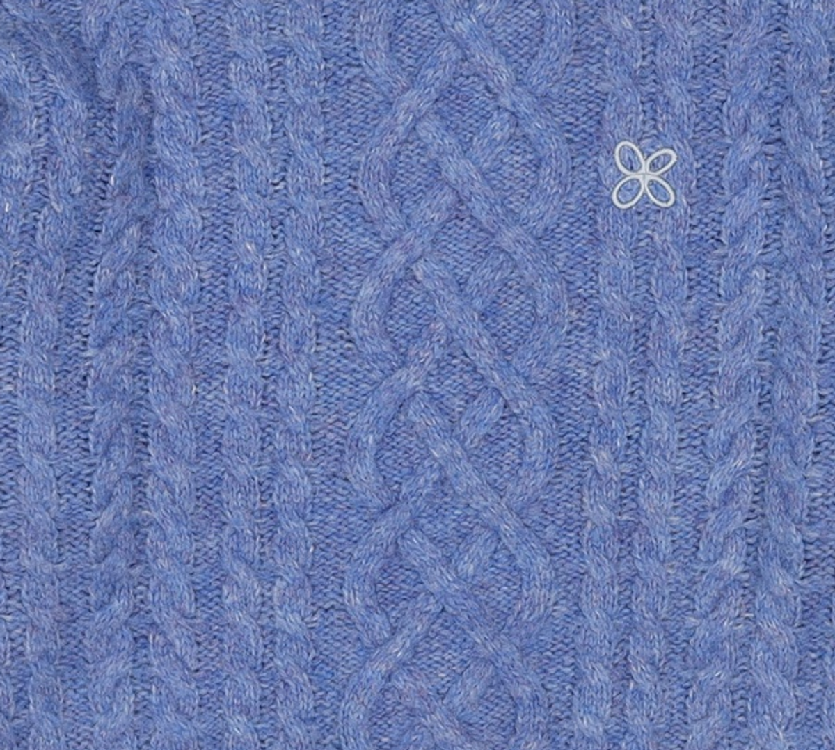 마틴플랜(MARTIN PLAN) Martin Symbol Cable Crewneck Knit - BLUE S
