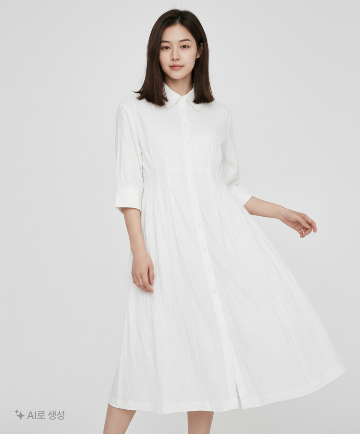 미쏘(MIXXO) 핀턱 롱 원피스_MIWOWE515B M