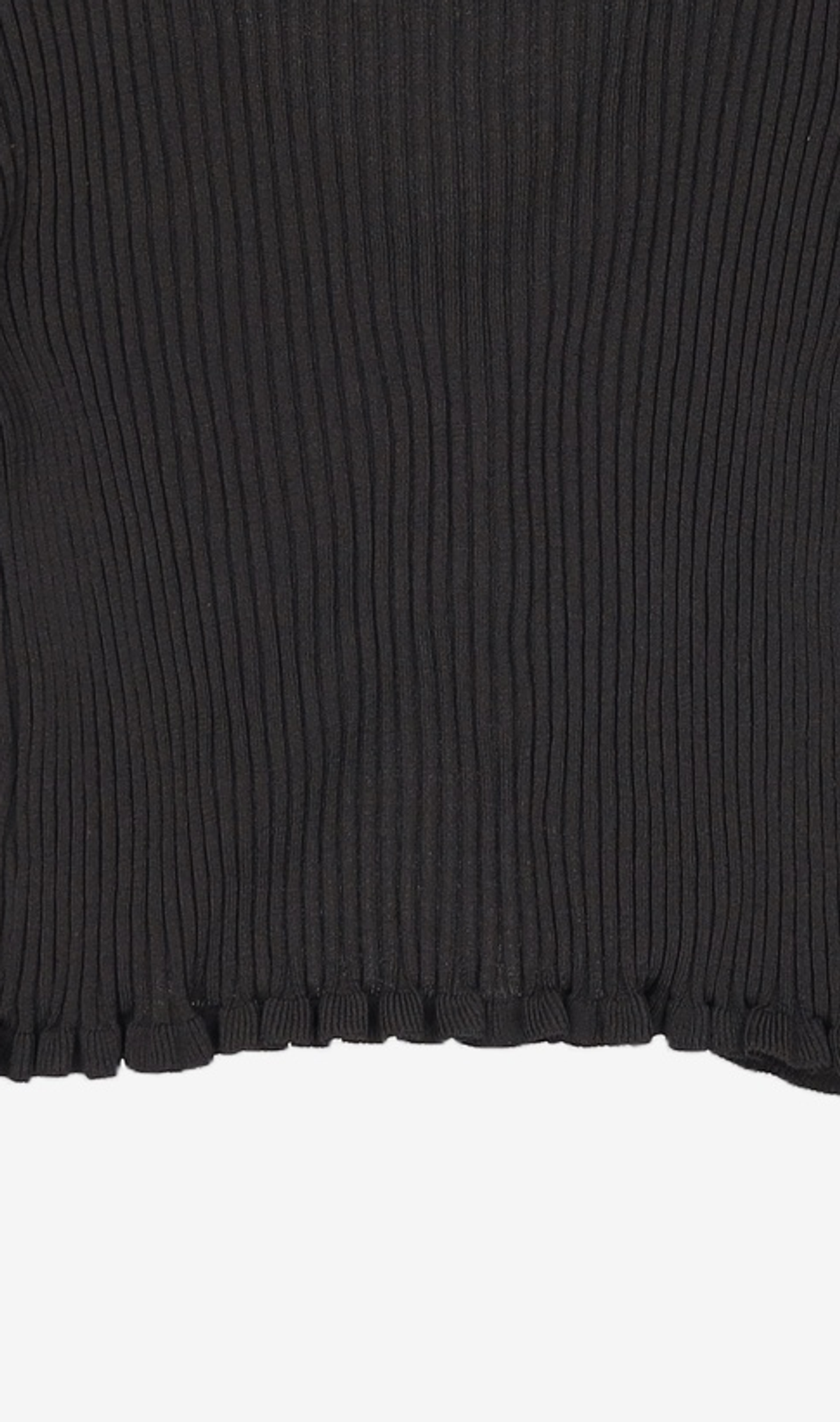 큐리티(CURETTY) C RUFFLE HEM CARDIGAN_BLACK S