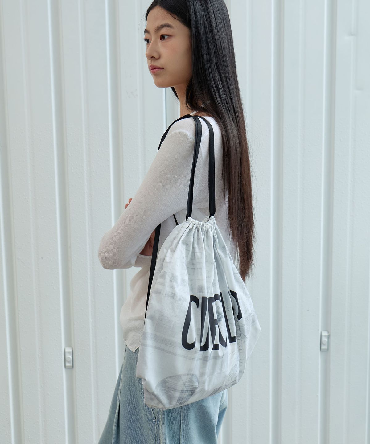 큐클리프(CUECLYP) [City Forward] Gym Sack (Grey)