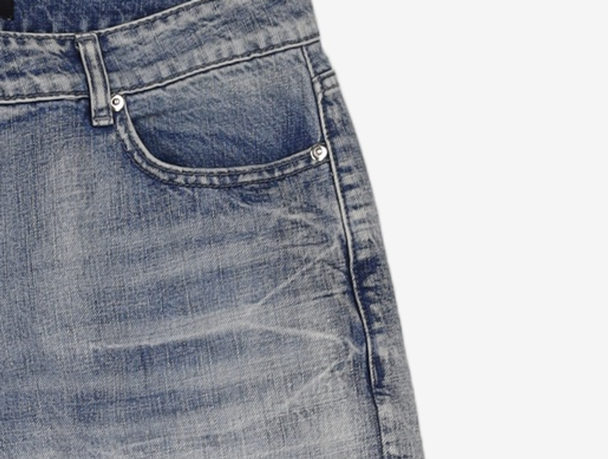 엘씨디씨티엠(LCDC™) WIDE-LEG WASHED DENIM (BLUE) M