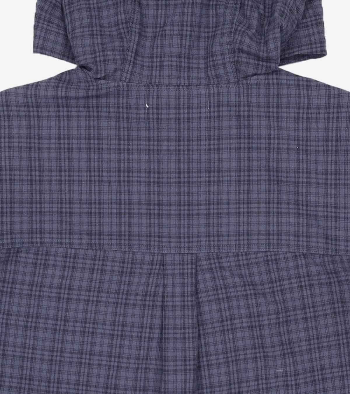 세컨모놀로그(SECONDMONO) Roll-up Button Hooded Check Half Shirt [NAVY]_SESH013NAVY L