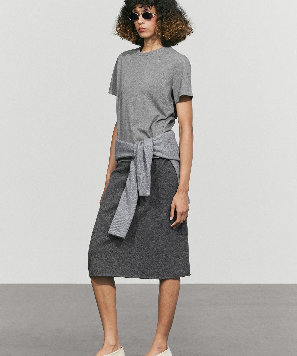 마시모두띠(MASSIMO DUTTI) 100% 면 반팔 티셔츠