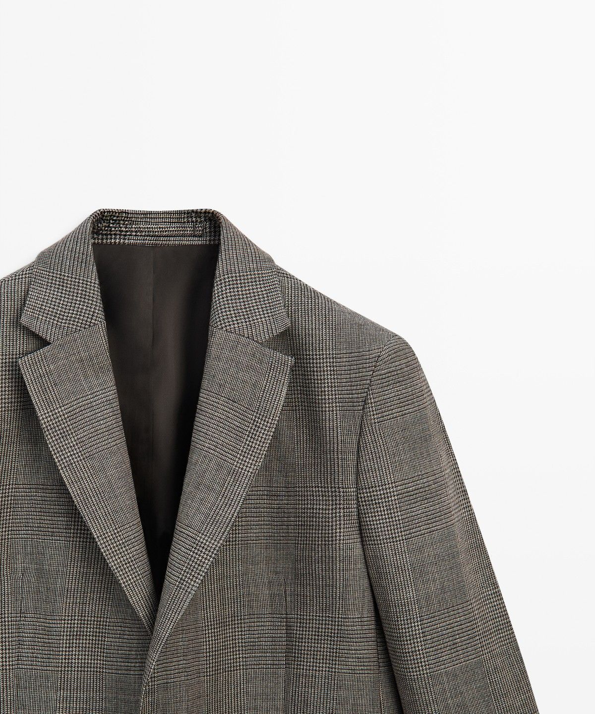 마시모두띠(MASSIMO DUTTI) 100% 울 테일러드 체크 블레이저