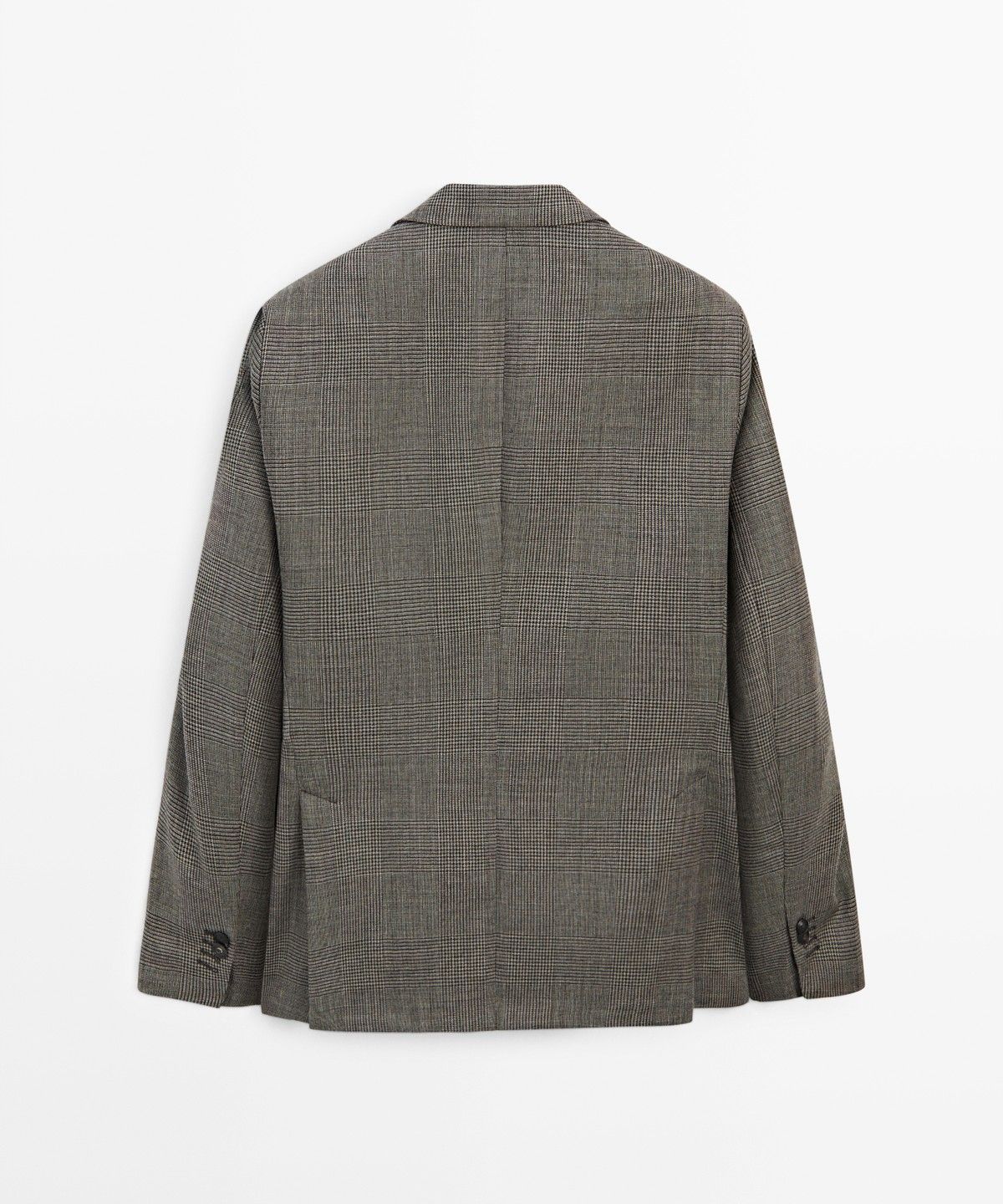 마시모두띠(MASSIMO DUTTI) 100% 울 테일러드 체크 블레이저