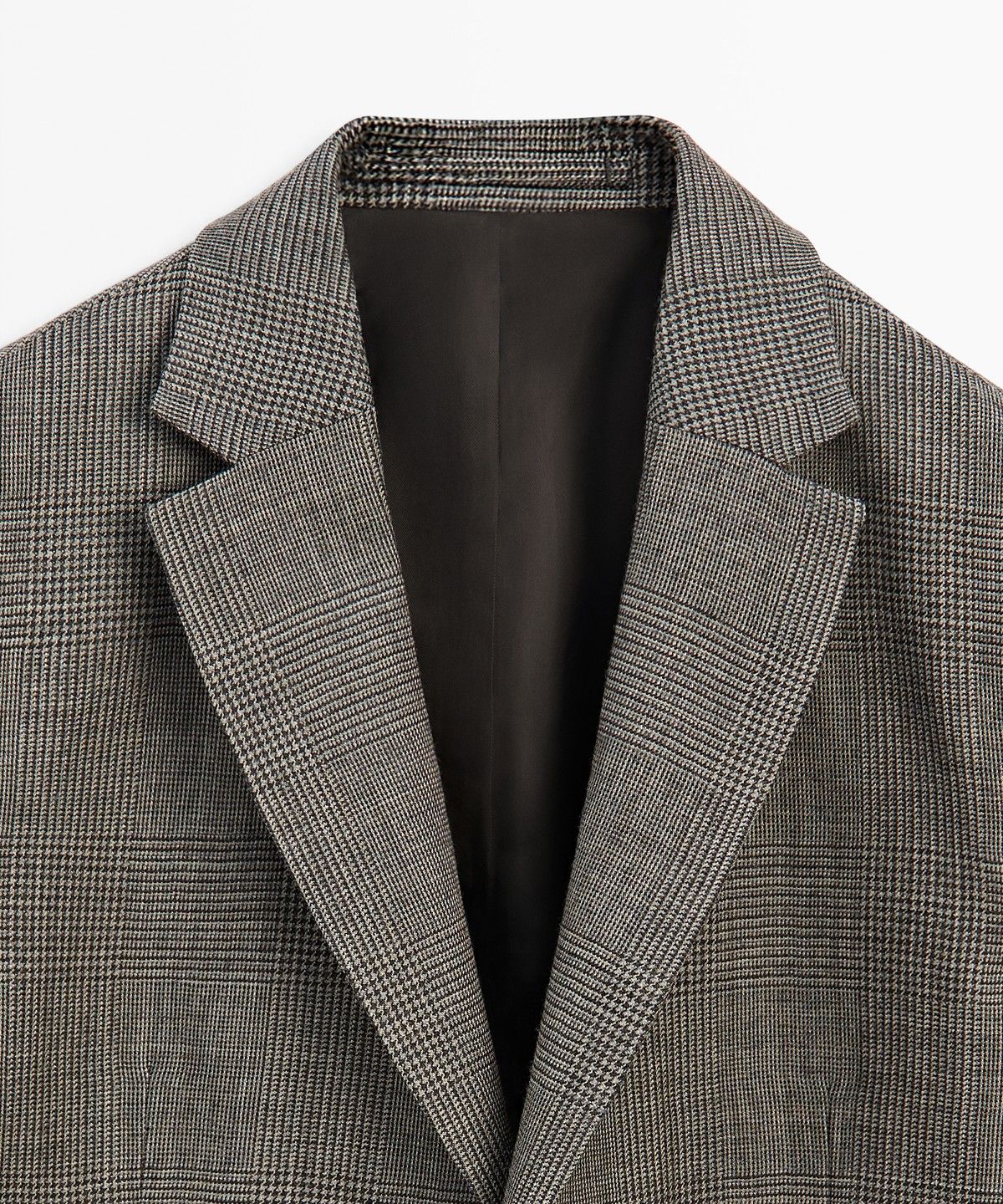 마시모두띠(MASSIMO DUTTI) 100% 울 테일러드 체크 블레이저