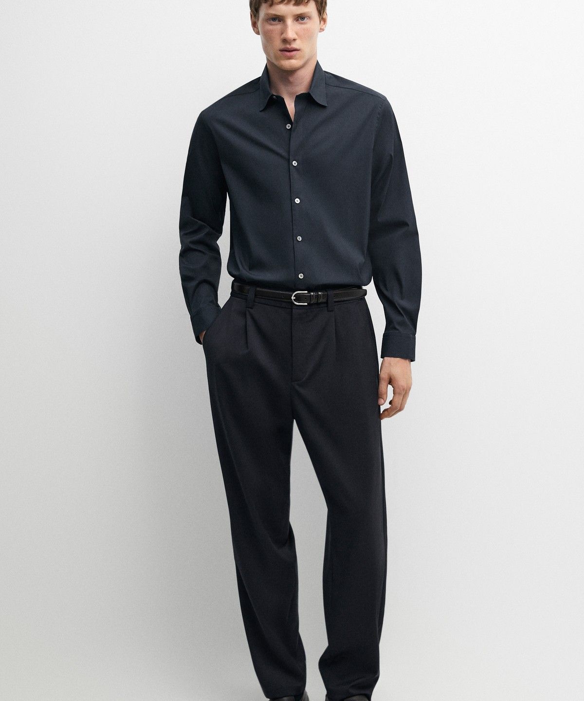 마시모두띠(MASSIMO DUTTI) 슬림 핏 스트레치 셔츠