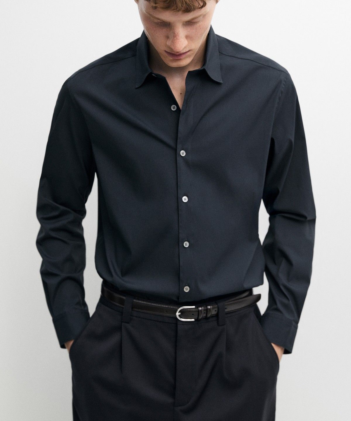 마시모두띠(MASSIMO DUTTI) 슬림 핏 스트레치 셔츠