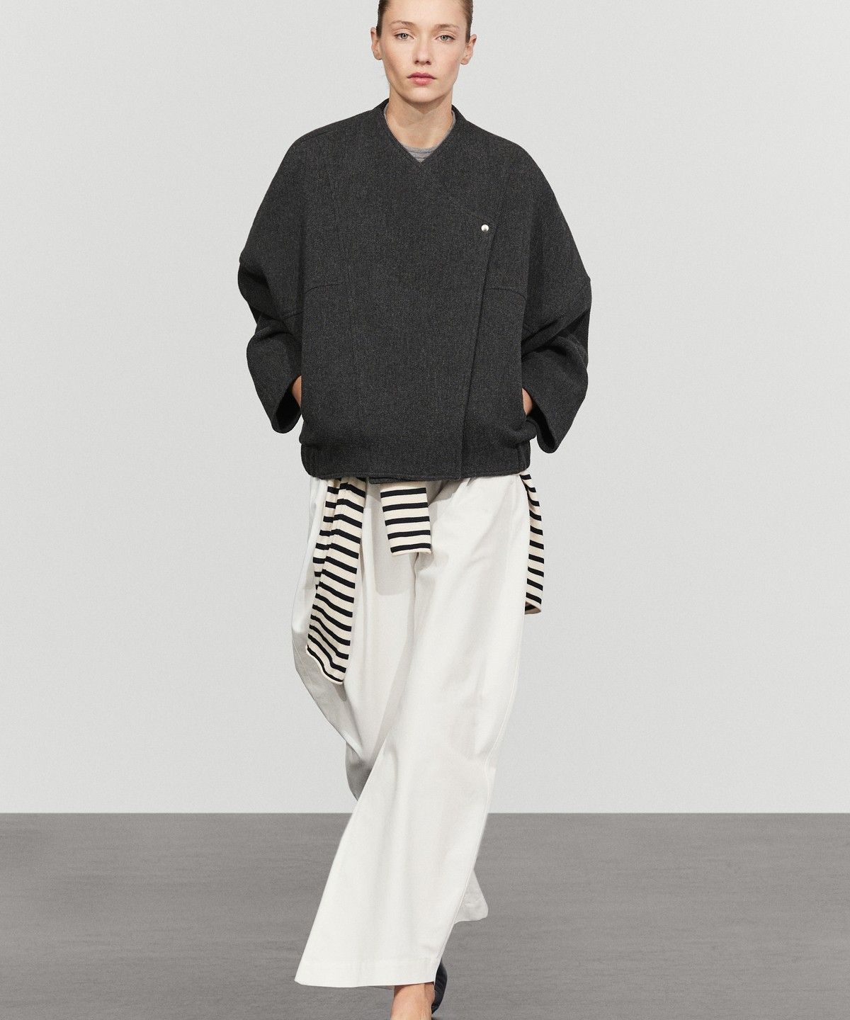 마시모두띠(MASSIMO DUTTI) 울 블렌드 봄버 재킷