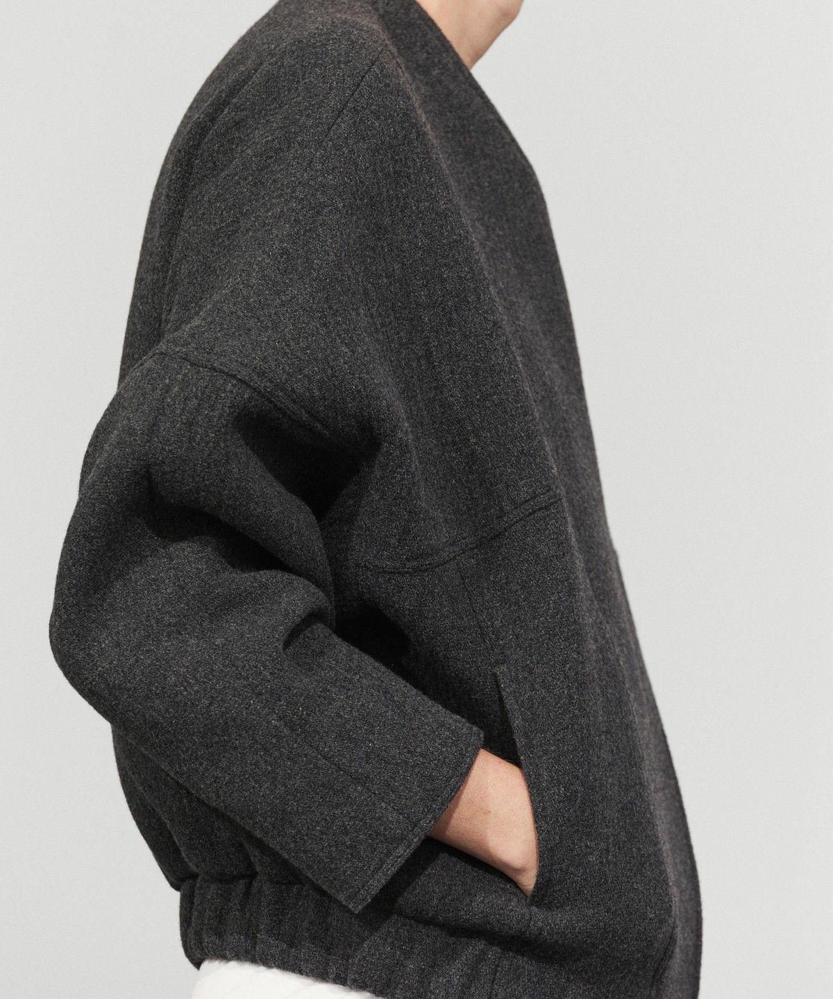 마시모두띠(MASSIMO DUTTI) 울 블렌드 봄버 재킷