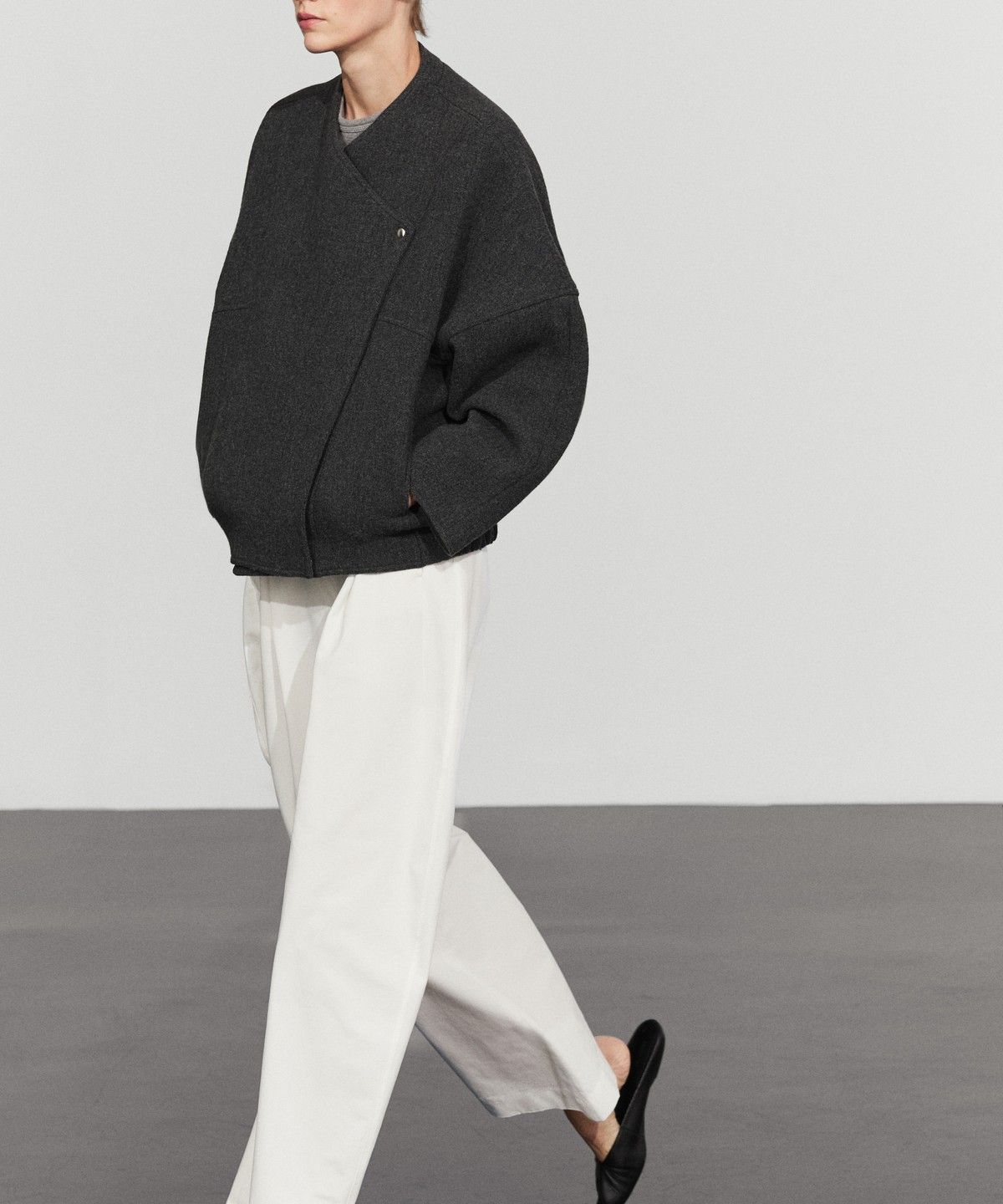 마시모두띠(MASSIMO DUTTI) 울 블렌드 봄버 재킷