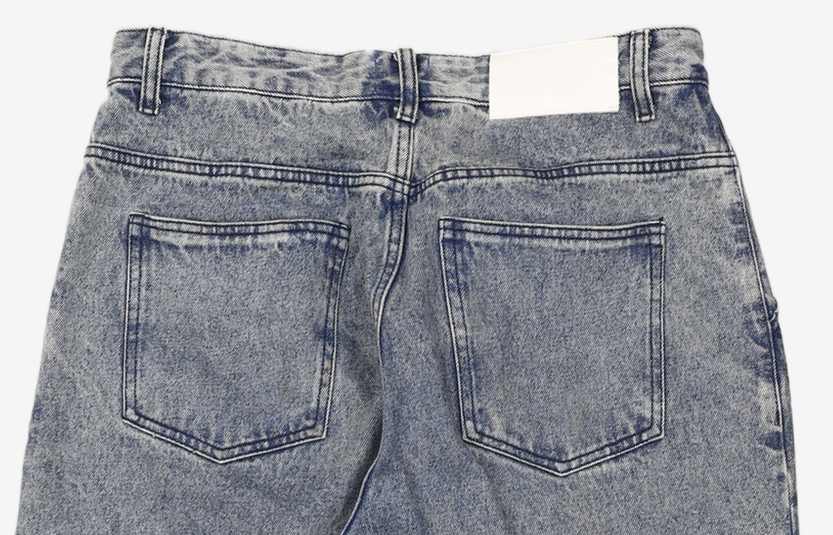 데케트(DECET) [AMC 데님]Dawn 2Pleats Wide Jeans DCPT007Blue 32
