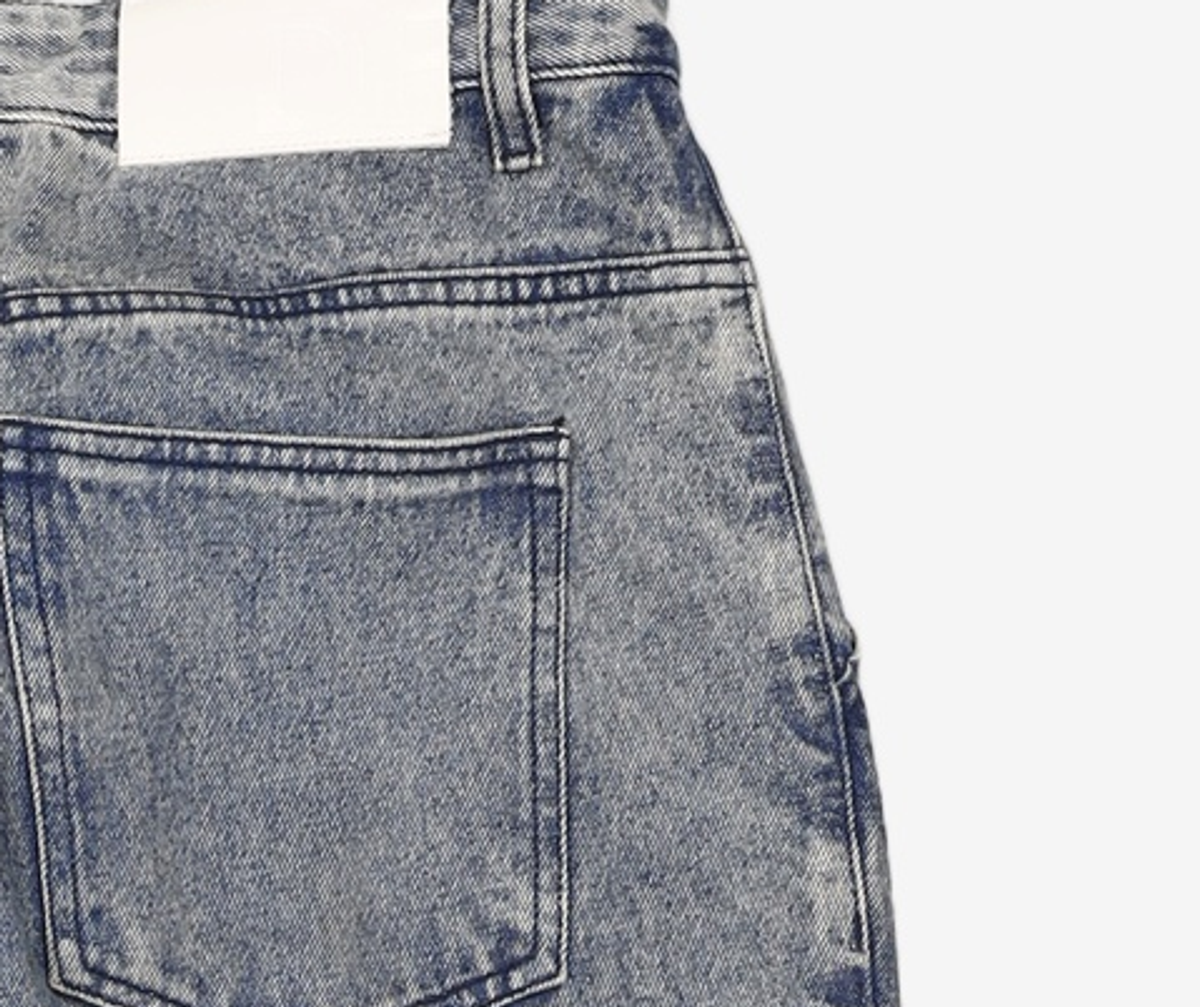 데케트(DECET) [AMC 데님]Dawn 2Pleats Wide Jeans DCPT007Blue 32