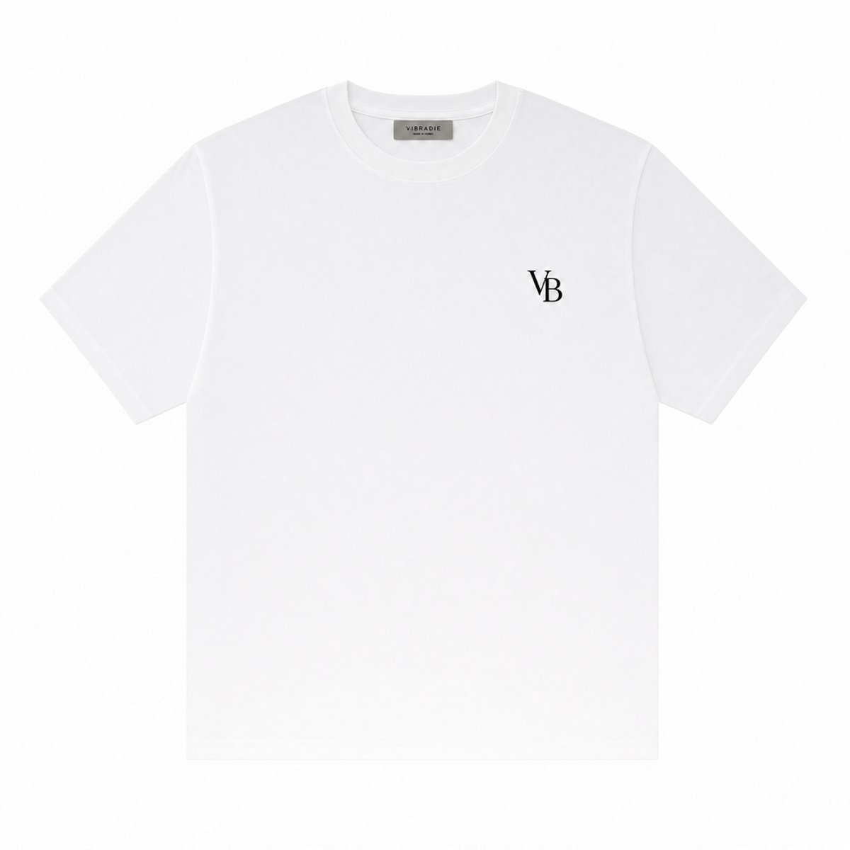 바이브라디(VIBRADIE) VB 로고 반팔 티셔츠 WH