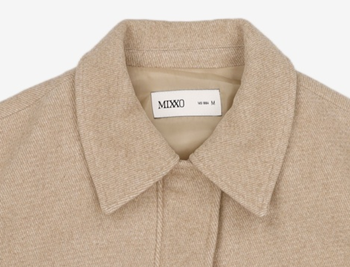 미쏘(MIXXO) 스탠카라 집업 울자켓_MIWJKDT13B M