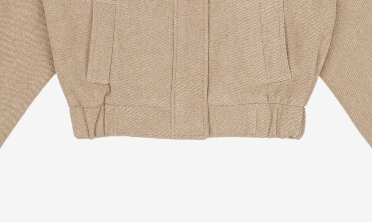 미쏘(MIXXO) 스탠카라 집업 울자켓_MIWJKDT13B M