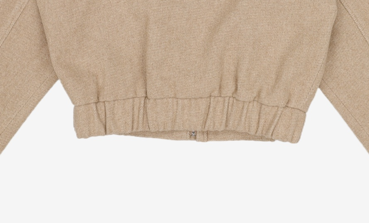 미쏘(MIXXO) 스탠카라 집업 울자켓_MIWJKDT13B M