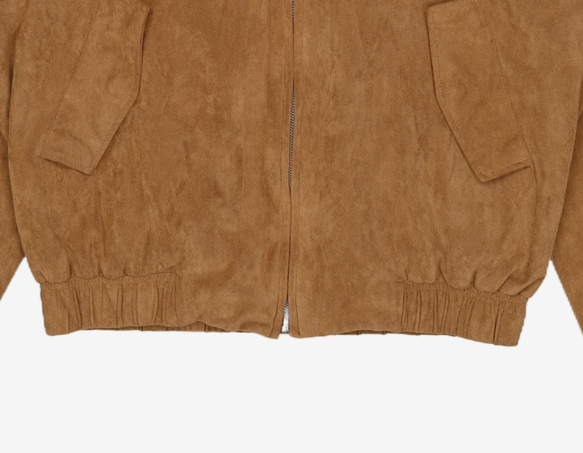 토피(TOFFEE) 2WAY 스냅 스웨이드 블루종 자켓 (BROWN) M