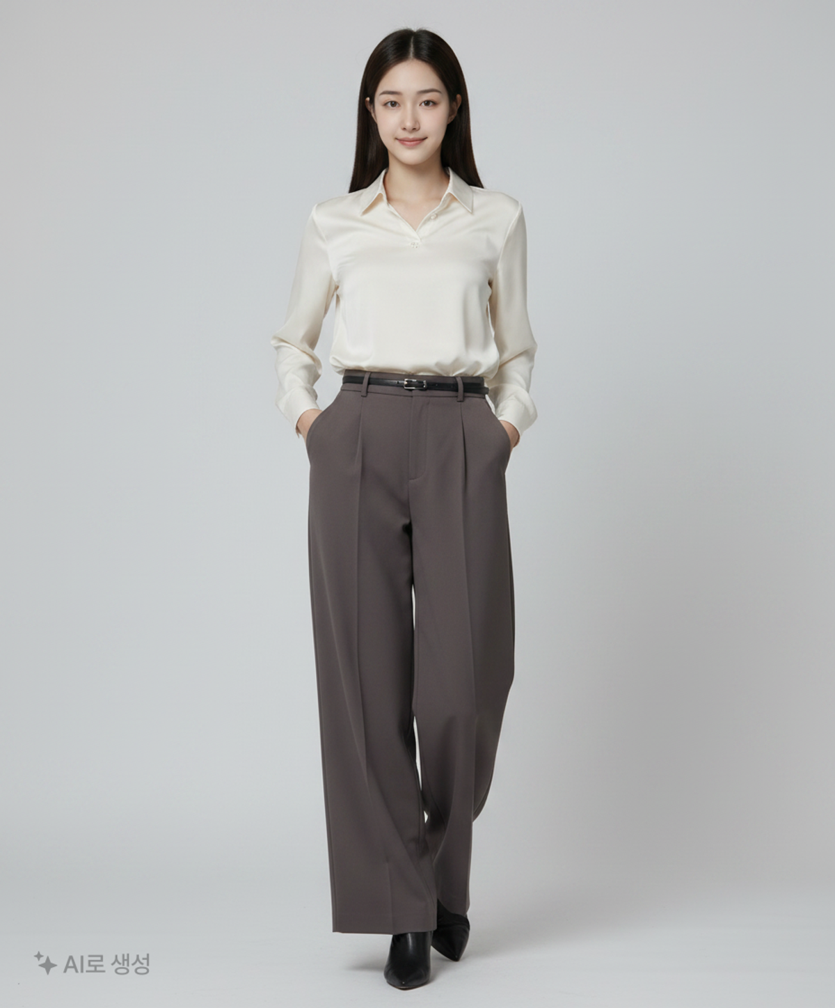 체이스컬트(CHASECULT) 여성 릴렉스 원턱 와이드 슬랙스-BAPG2252B02 74