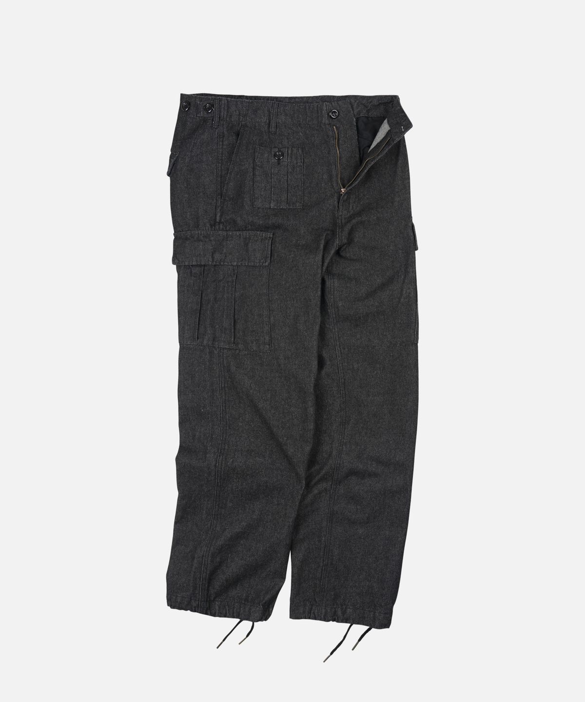 프리즘웍스(FRIZMWORKS) ARMY POCKET CARGO PANTS _ BLACK DENIM