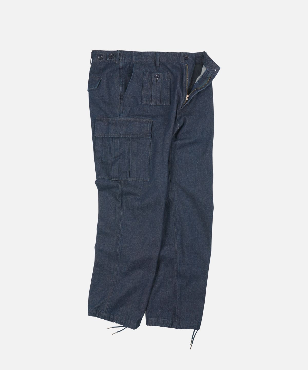 프리즘웍스(FRIZMWORKS) ARMY POCKET CARGO PANTS _ INDIGO DENIM