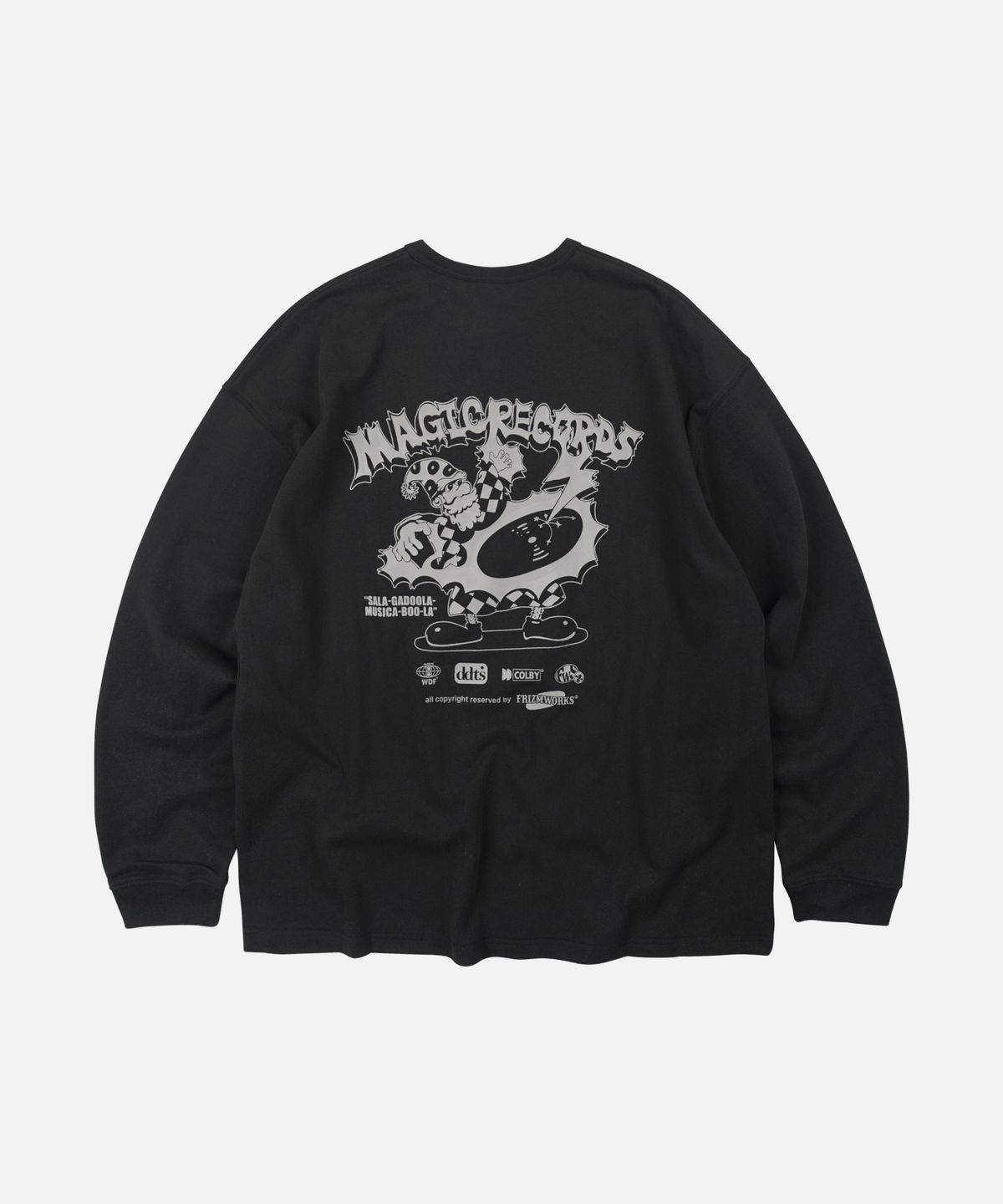 프리즘웍스(FRIZMWORKS) MAGIC RECORDS LS TEE _ BLACK