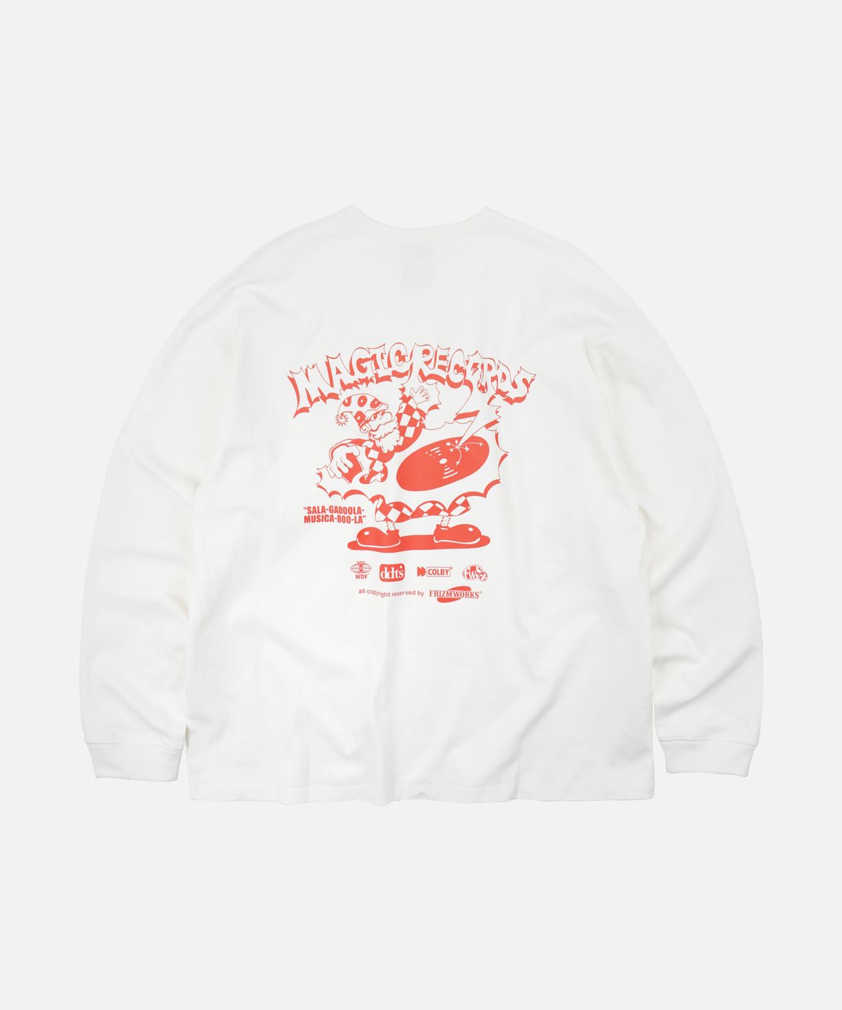 프리즘웍스(FRIZMWORKS) MAGIC RECORDS LS TEE _ WHITE
