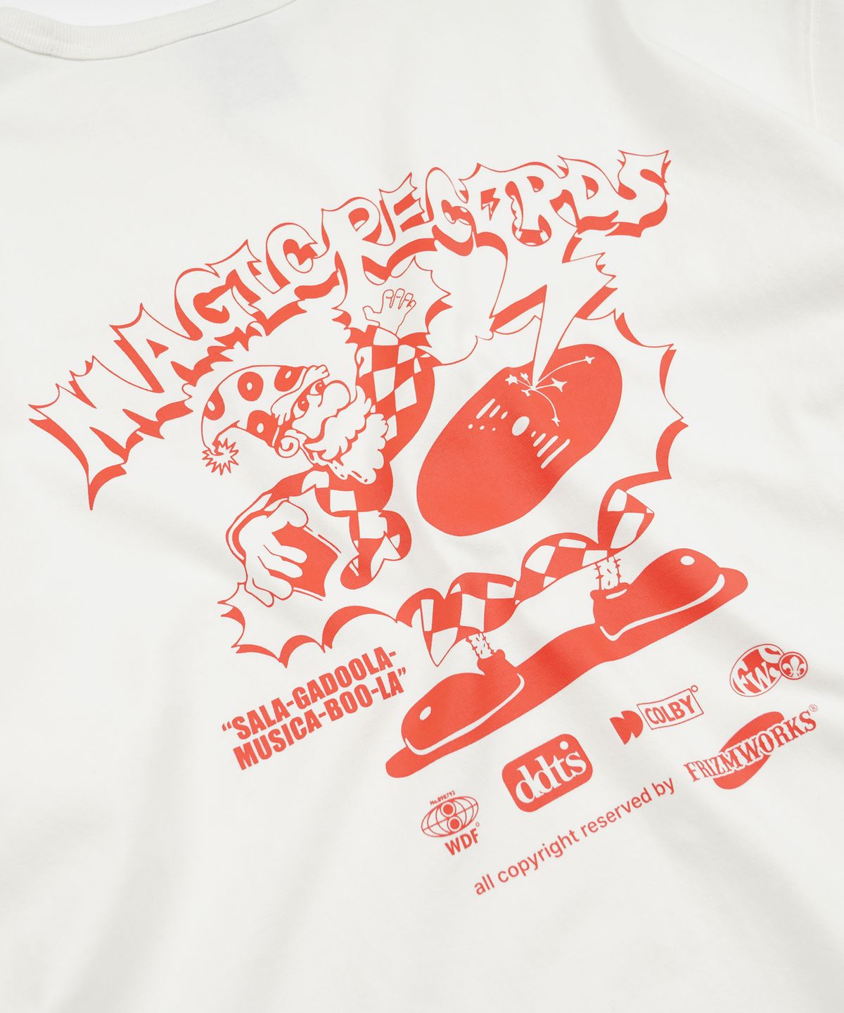 프리즘웍스(FRIZMWORKS) MAGIC RECORDS LS TEE _ WHITE