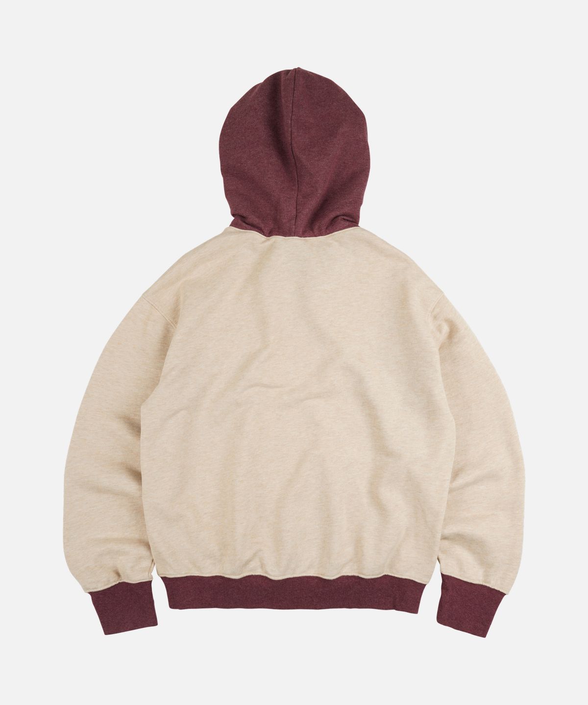 프리즘웍스(FRIZMWORKS) COLOR BLOCK POCKET HOODY _ BURGUNDY