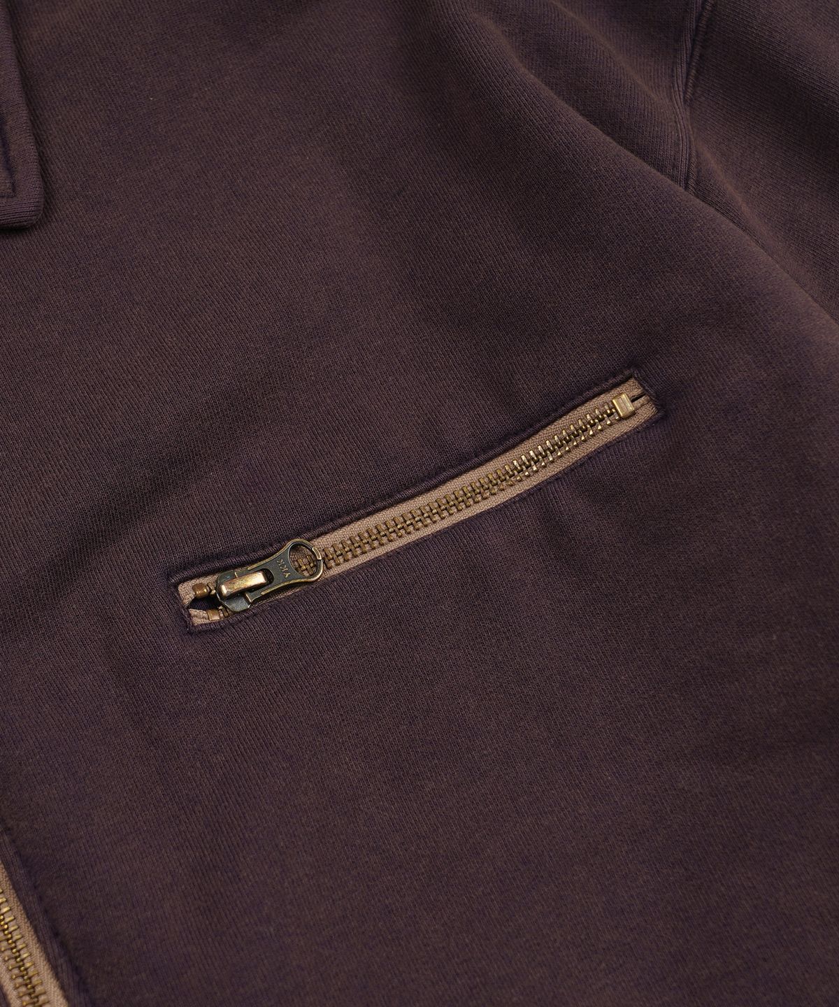 프리즘웍스(FRIZMWORKS) VINTAGE DYEING HALF ZIP SWEAT _ VINTAGE PURPLE