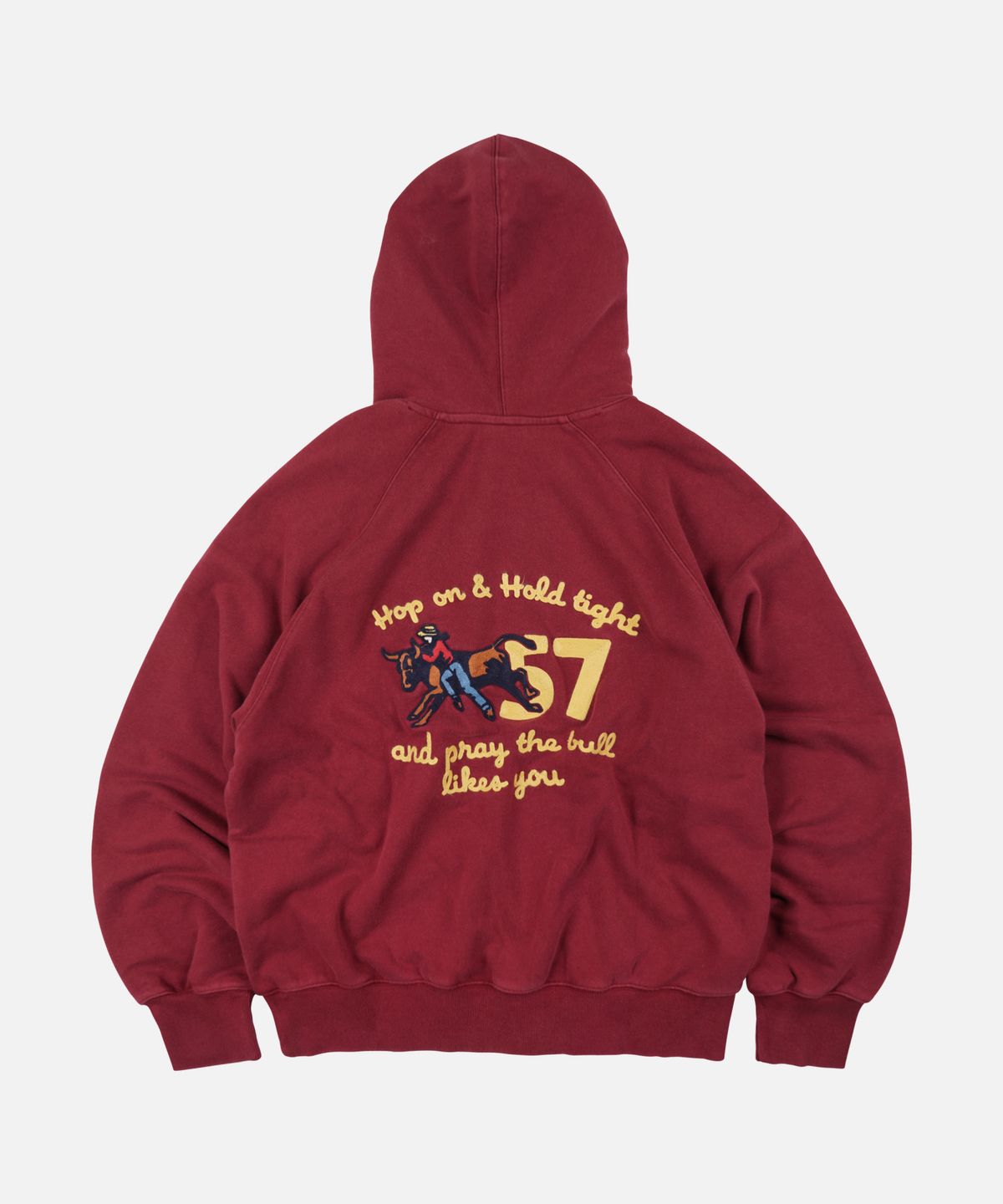 프리즘웍스(FRIZMWORKS) HOP ON HOODY _ WASHED RED