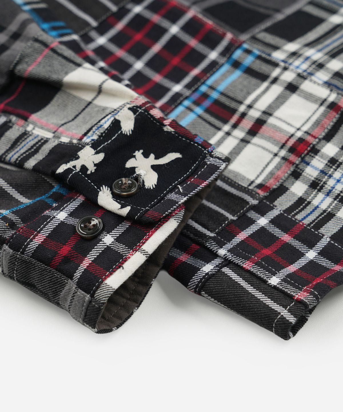 프리즘웍스(FRIZMWORKS) MADRAS PATCHWORK RELAXED SHIRT _ MONO