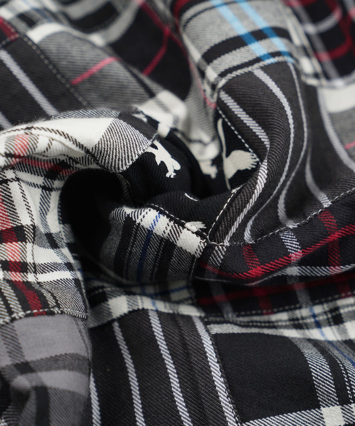 프리즘웍스(FRIZMWORKS) MADRAS PATCHWORK RELAXED SHIRT _ MONO