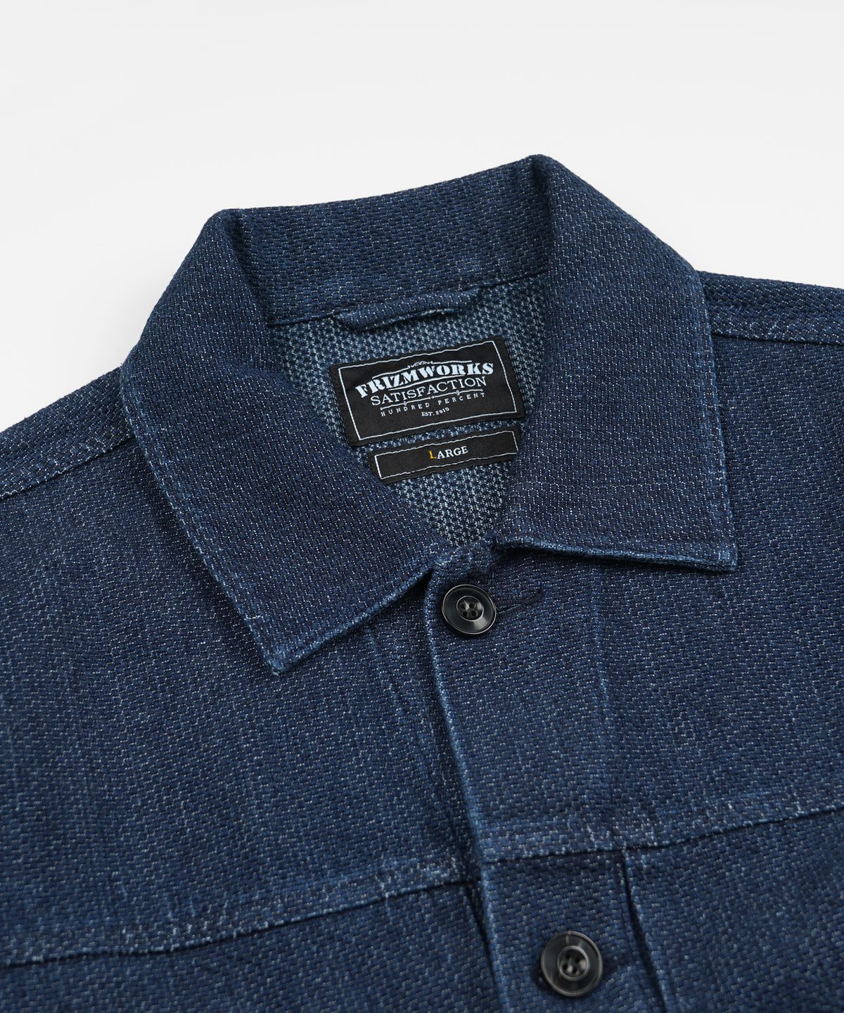 프리즘웍스(FRIZMWORKS) SASHIKO DENIM TRUCKER JACKET _ INDIGO