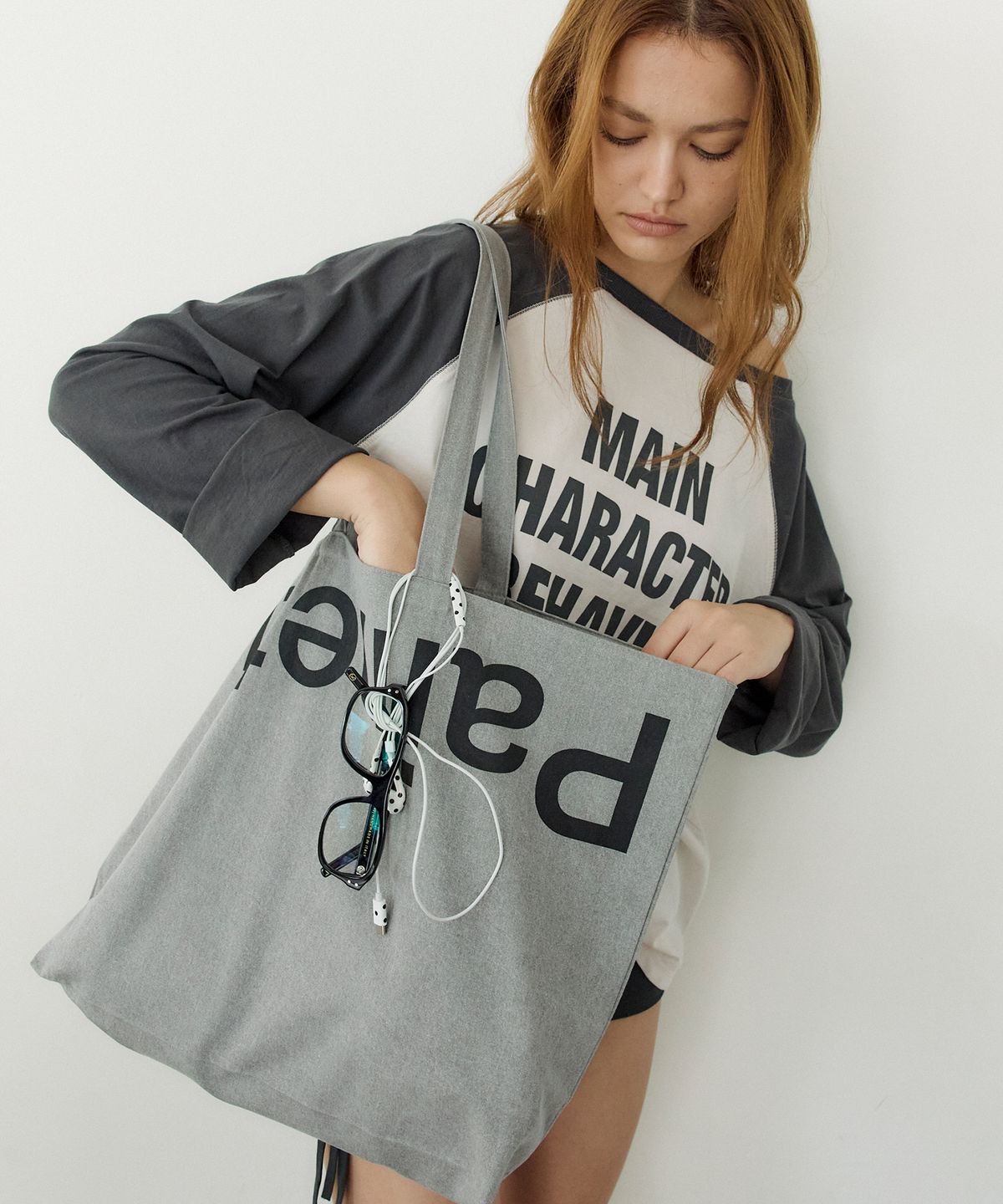 페이네틱(PAINETIC) Painetic Cotton Shoulder Bag (GREY)