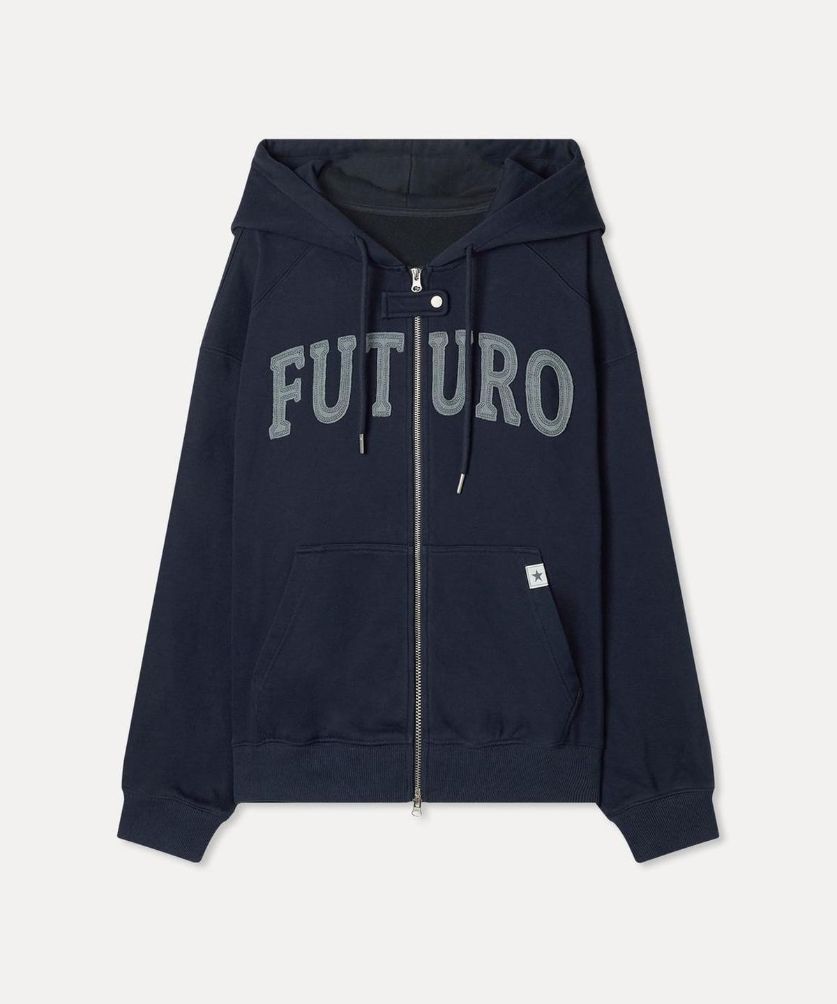 미쏘(MIXXO) 오버핏 패치 후드집업_MIWJMG938C