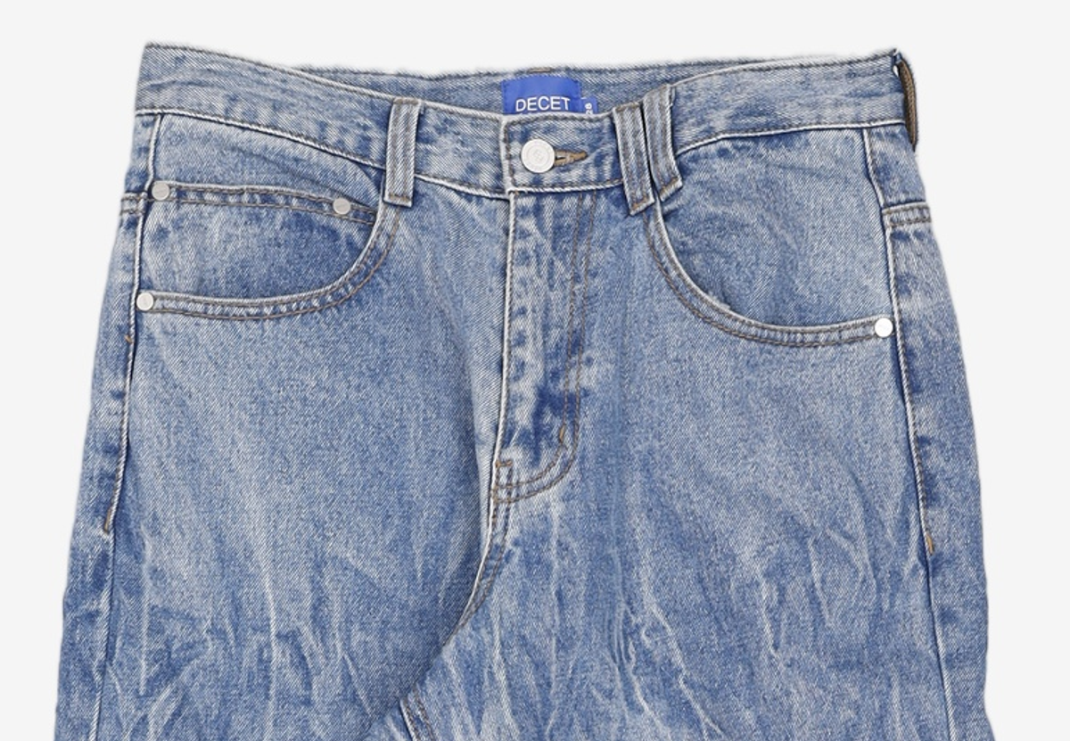 데케트(DECET) Mid Rise Wide Jeans DCPT027BlueCenter 28
