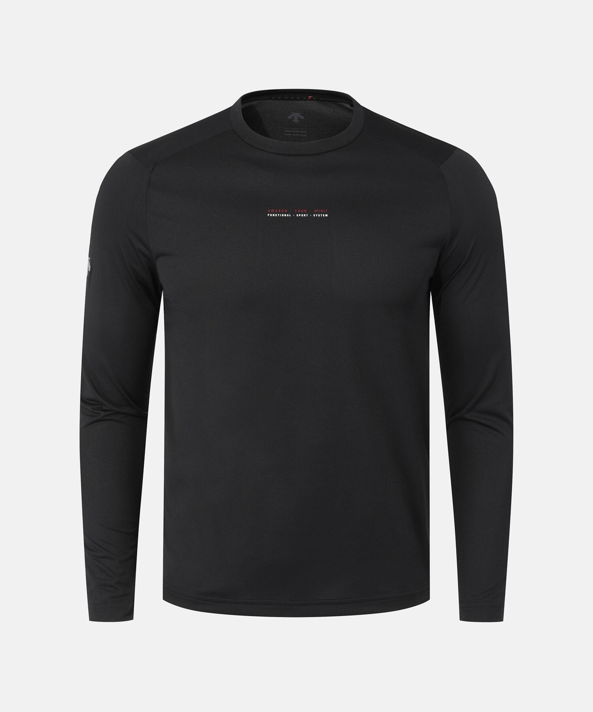 데상트(DESCENTE) 남성 메쉬 긴팔 티셔츠 블랙 SR321TTL81