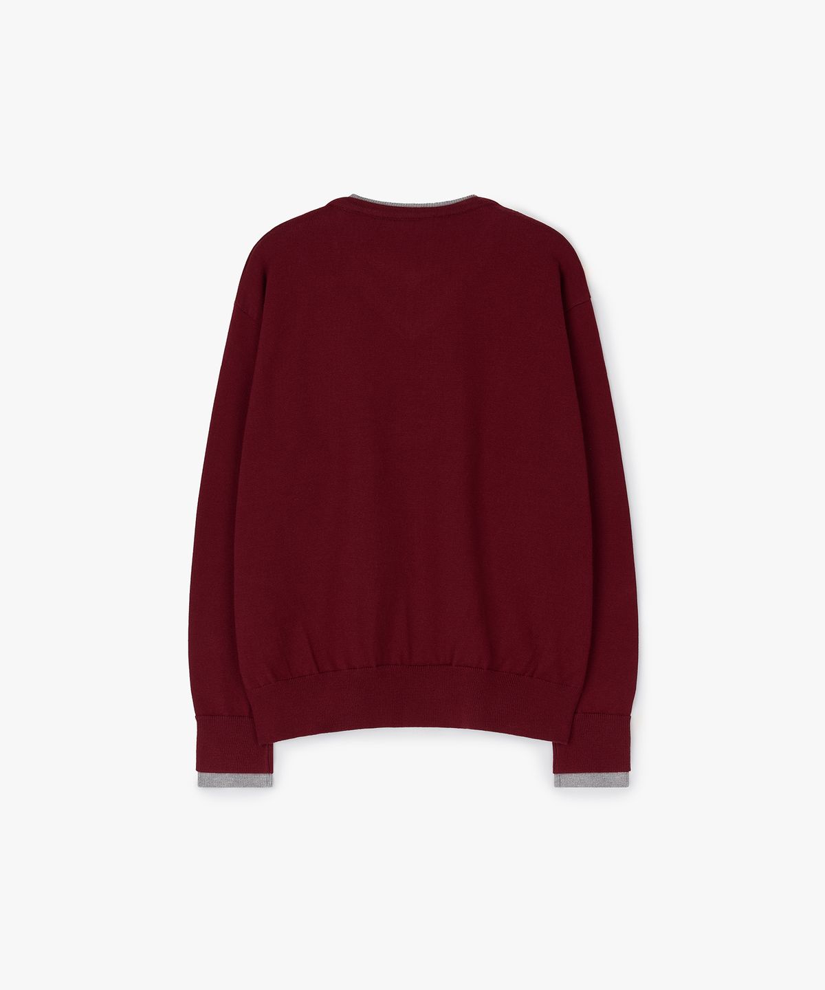 플로즈룸(FLAWSROOM) Layered Soft V Neck BURGUNDY