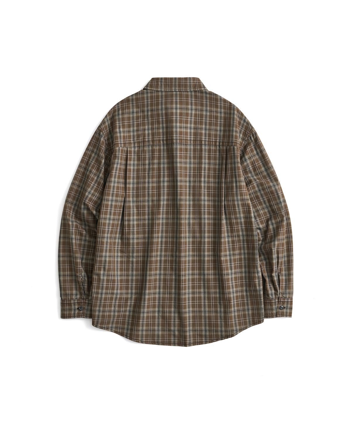 힐리먼트(HELEMENT) 밀로 더블 포켓 체크 셔츠 (TAN)