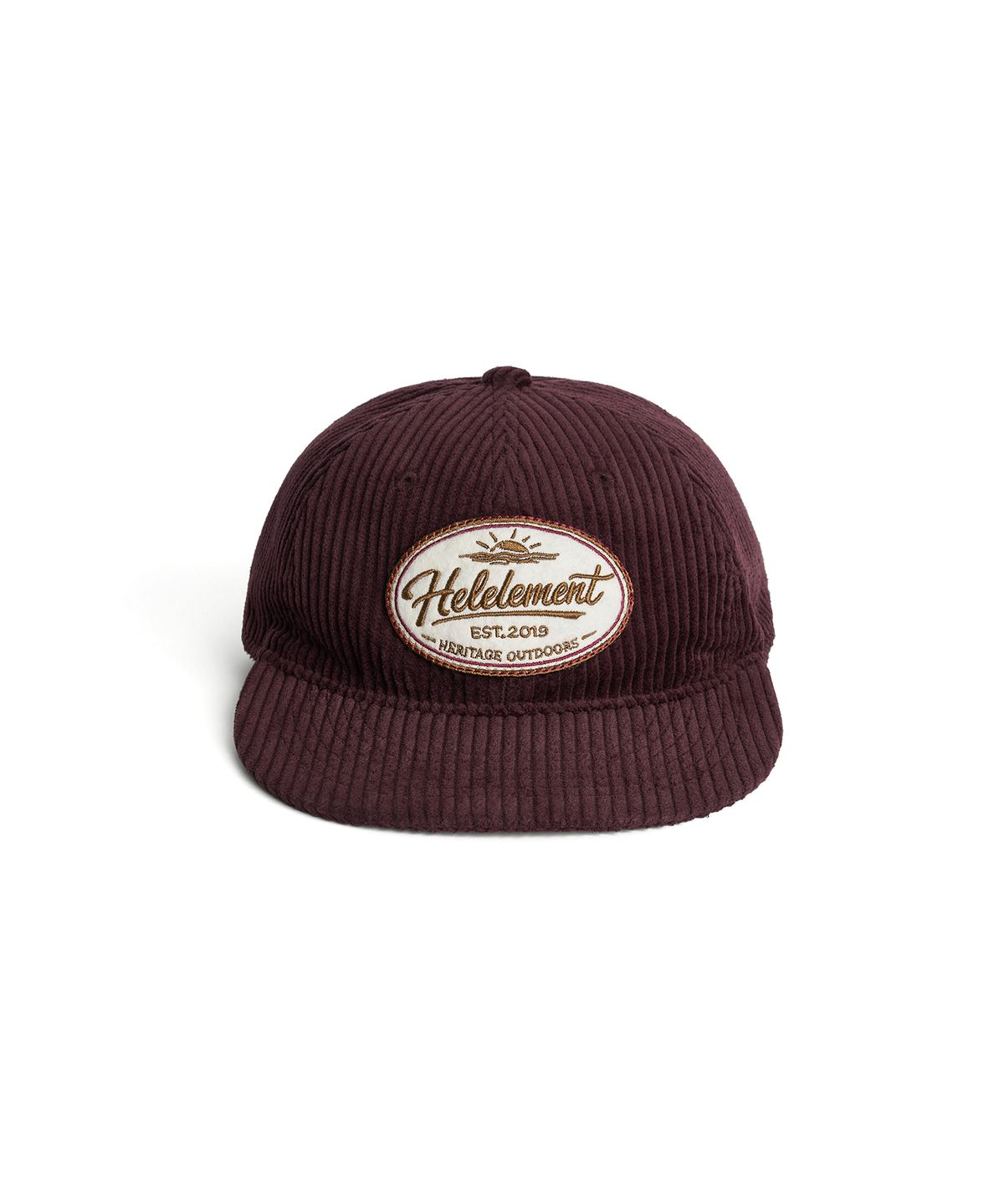 힐리먼트(HELEMENT) 빈티지 코듀로이 와펜 스냅백 (BURGUNDY)
