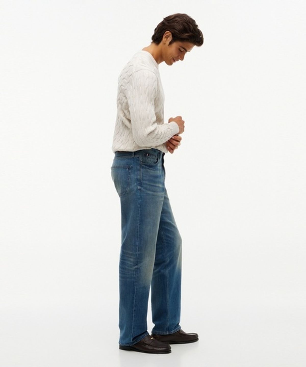 타미힐피거(TOMMY HILFIGER) [Relax straight fit] 리버 코튼 데님 팬츠 (T12G6NPC480MT11A9)