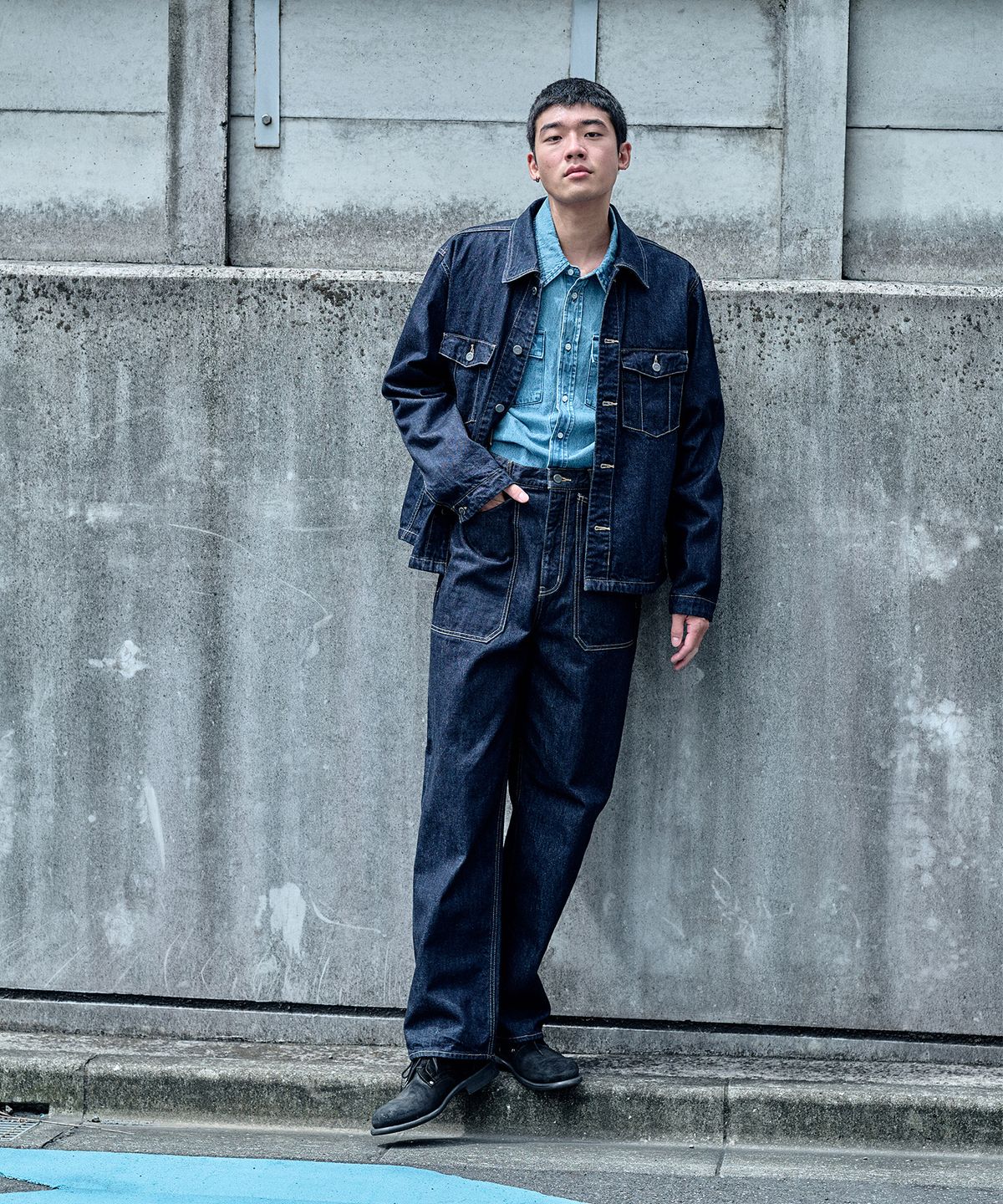 플랙(PLAC) [SHIOTA MADE] 밀리터리 데님 팬츠 인디고