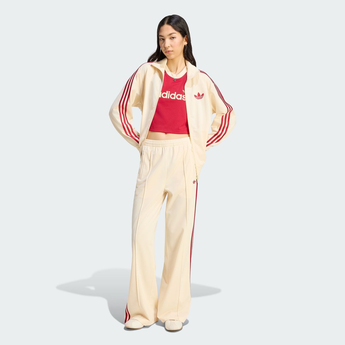 아디다스(ADIDAS) 파이어버드 루즈 트랙 팬츠 - 원바닐라:팀빅토리레드 / KS4671