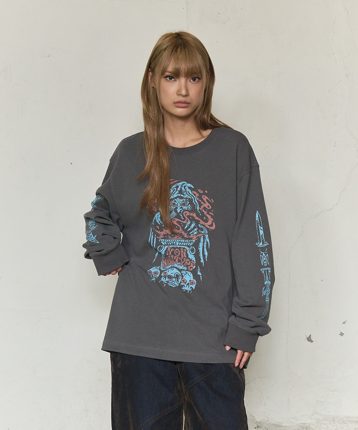 논타입(NONTYPE) ROAMING SPIRIT LONG SLEEVE (CHARCOAL)