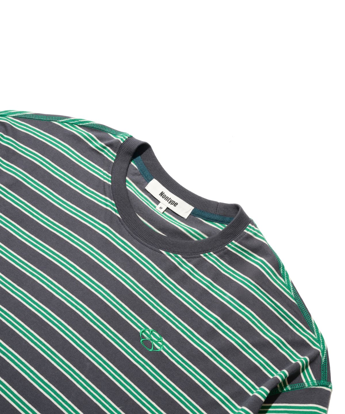 논타입(NONTYPE) MULTI STRIPE LONG SLEEVE (GREEN)
