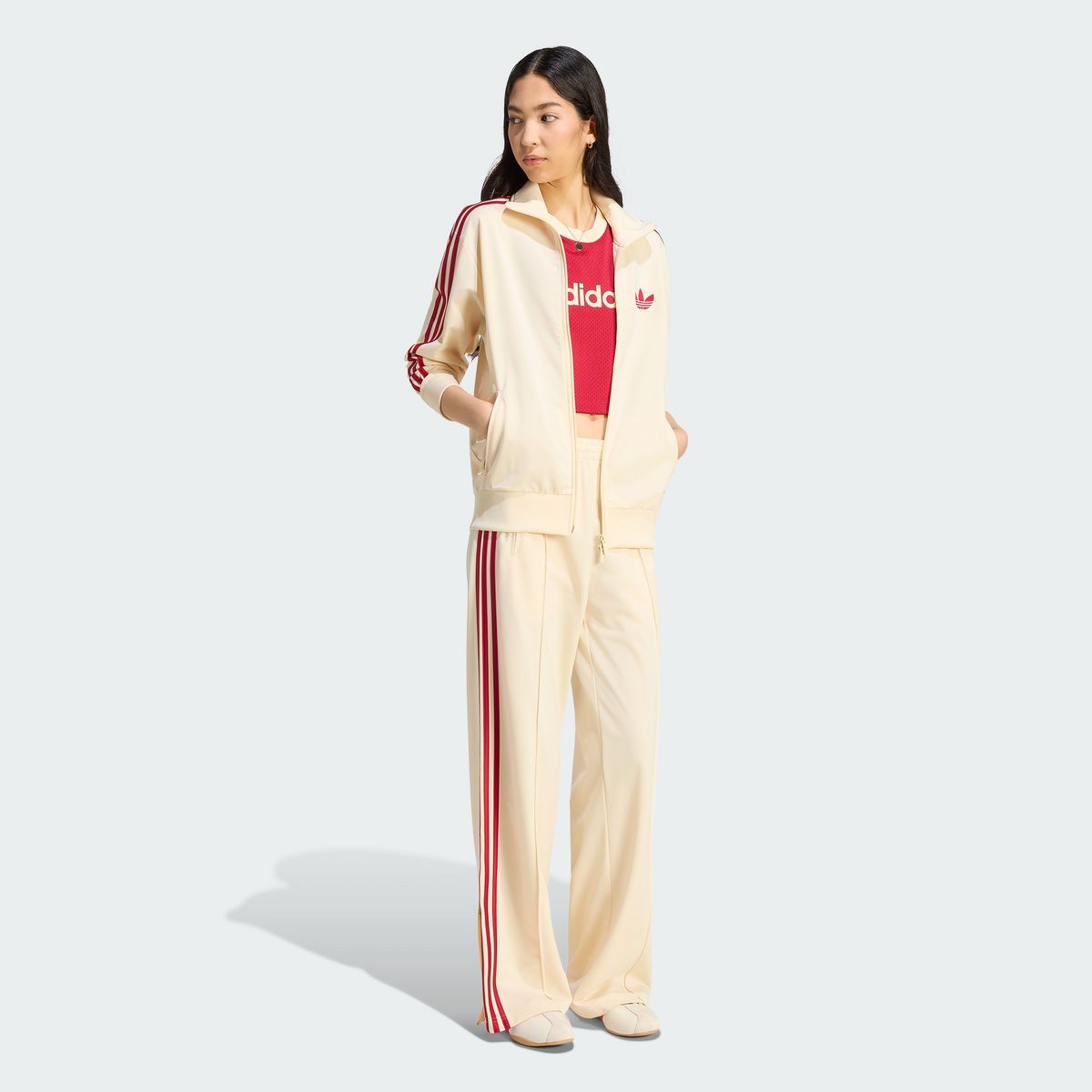 아디다스(ADIDAS) 파이어버드 루즈 트랙탑 - 원바닐라:팀빅토리레드 / KS4674