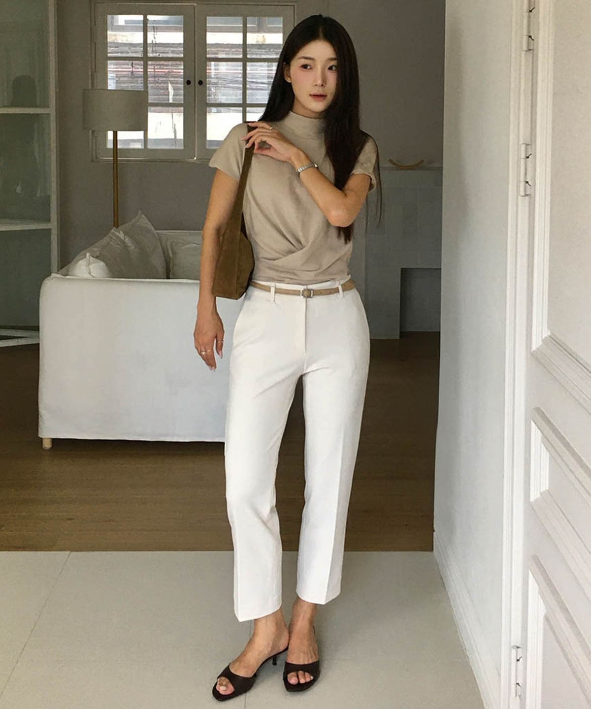 셀렙샵에디션(CELEBSHOP EDITION) [디오브르by셀렙샵] 26FW 크레이프 사브리나 벨티드팬츠